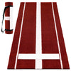 Softball Pitching Mat 10 x 3 FT Softball Training Aid with Pitching Mound-Red