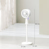 HOMCOM Pedestal Air Circulation Fan with Oscillating, Light Off, White