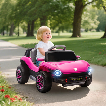 AIYAPLAY Volkswagen Licensed Kids Electric Car in Pink
