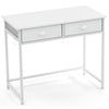 Space Saving Computer Desk with 2 Fabric Drawers-White