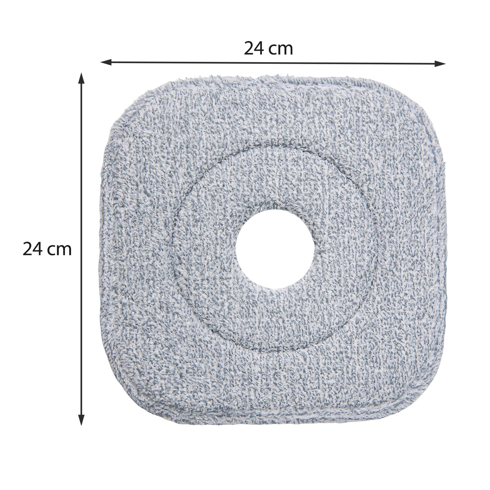 Spin Mop and Bucket Set Square with 8 Microfiber Mop Pads-Navy