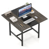 Square Conference Table Meeting Room Table with Thickened Tabletop-Grey