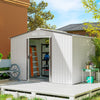 Outsunny Metal Bike Shed, Mobility Scooter Shed House with Foundation Kit, Ventilation, Doors, 9 x 6FT, Silver