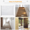 PawHut Retractable Stair Gate, Dog Pet Barrier, for Doorway, Staircase, Hallway - White