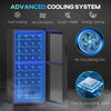 HOMCOM 32 Bottle Dual Zone 5-18â„ƒ Wine Fridge - Black