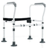 Stand Alone Toilet Safety Frame with Adjustable Height and Width-Grey
