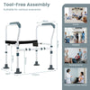 Stand Alone Toilet Safety Frame with Adjustable Height and Width-Grey
