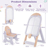 Height-adjustable and Foldable Standing Kids Art Easel with Chair-Pink & Purple
