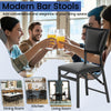 Steel Folding Chair Set of 2 with High Backrest and Steel Frame