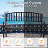 Steel Garden Bench Outdoor Patio Bench with Streak Design