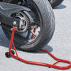 Portable Steel Motorcycle Stand Sport Bike Rear Wheel Lift-Red