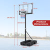 Stepless Adjustable Basketball Hoop with Stable Weighted Base