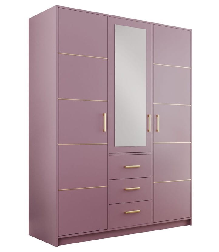 Bali II D3 Hinged Mirrored Door Wardrobe 147cm