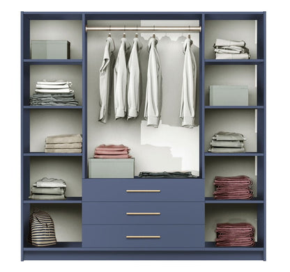 Bali II D4 Hinged Mirrored Door Wardrobe 196cm