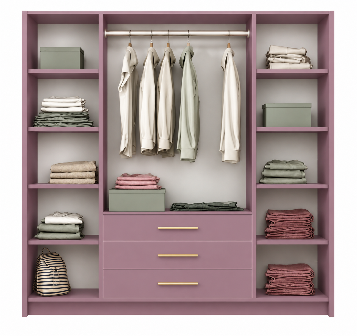 Bali II D4 Hinged Mirrored Door Wardrobe 196cm