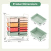 Storage Cart with 2-Size Drawer Rolling Cart Large Countertop Side Handles-Macaron