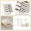 Storage Cart with 2-Size Drawer Rolling Cart Large Countertop Side Handles-White