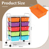 Storage Rolling Cart with 10-Drawer for Tools Scrapbook Paper Organising-Multicolor