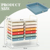 Storage Rolling Cart with Drawer and Large Countertop Side Handles-Macaron
