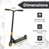 Stunt Scooter Pro Trick Scooter with 2 PU Wheels for Kids-Black