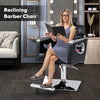 Adjustable Swivel Barber Chair with Padded Backrest-Black