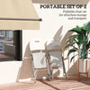 Outsunny Set of Two Foldable Outdoor Chairs - White