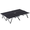 Outsunny Double Camping Cot Bed, with Bag - Black