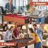 Swivel Game Table 2-in-1 Foosball and Pool Combo Space-saving-Brown