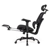 Swivel Rolling Mesh Ergonomic Office Chair with Footrest High Back-Black