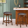 Swivel Bar Stools with Soft PU Leather and Comfortable Footrest-Size 1
