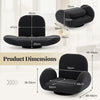 Swivel Floor Chair with Adjustable Backrest and Armrests-Black