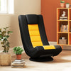 360° Swivel Gaming Chair 4 Position Adjustable Folding Floor Sofa-Yellow