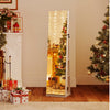 360° Swivel Jewelry Cabinet Full Length Mirror and Back Shelves-White