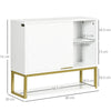 kleankin Bathroom Wall Cabinet, Over Toilet Storage Cabinet with Door and Storage Shelves for Hallway, Living Room, White