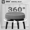 HOMCOM Set of Two Faux Leather Bar Stools - Grey/Black