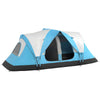 Outsunny Camping Tent for 6-8 Man with 2000mm Waterproof Rainfly and Carry Bag for Fishing Hiking Festival, Sky Blue