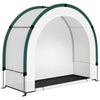 Outsunny Foldable Small Greenhouse, Portable Green House Mini Greenhouse with Zipper Door, PE Base, 200 x 80 x 164 cm, Green