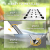 Outsunny Lightweight Camping Bed, Aluminium Portable Camp Cot w/ Strong Support 150kg and Carry Bag for Camping, Dark Grey