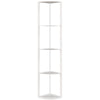 HOMCOM RGB LED Floor Lamp with Shelves, 5-Tier Dimmable Standing Lamp with Adjustable Brightness and Remote Control, Modern Corner Display Shelf Unit for Living Room Bedroom Office, White
