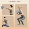 SPORTNOW 8KG Soft Kettlebell, Kettlebell with Non-Slip Handle for Home Gym, Weight Lifting, Strength Training, Purple/Grey