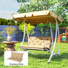 Outsunny Two-Seater Bench Cushion - Khaki