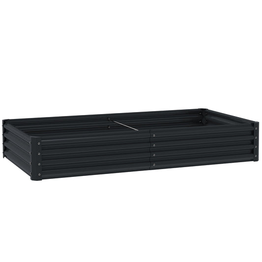 Outsunny 180 x 90cm Galvanised Steel Open Planter - 84H-211V00CG