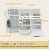 Wooden Kids Play Kitchen with Ice Maker and Fabric Drawer-White