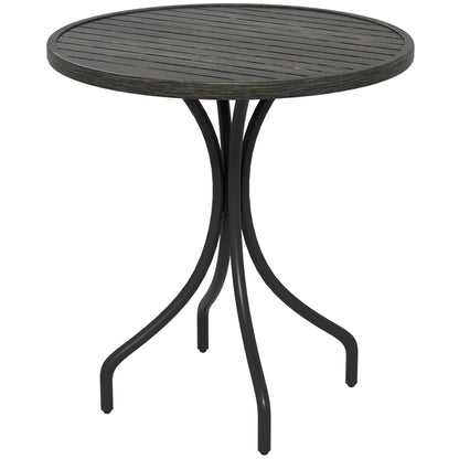 Outsunny a66cm Galvanised Steel Garden Table - Grey