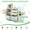 Kids Storage Units with 2 Plastic Bins and 2 Drawers-Beige