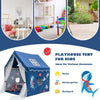 Kids Play Tent with Washable Mat and Windows-Blue
