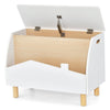 Kids Toy Box with Safety Hinge for Playroom-White