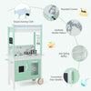 Double-sided Pretend Play Kitchen with Remote Control for Kids 3+-Green