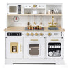 Wooden Kitchen Playset with Realistic Lights and Sounds-White