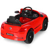 12V Volkswagen Beetle Electric Kids Ride On Car with Remote Control-Red